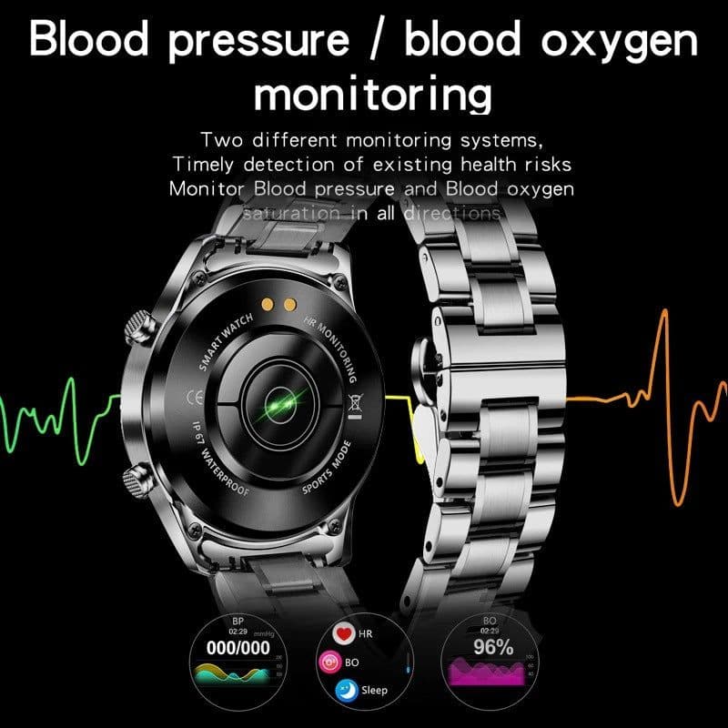 image-LIGE/Bangwei Multifunctional Smart Watch Bluetooth Call Pedometer Blood Pressure Heart Rate Detection Waterproof Watch