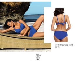 image-Women's Bikini Swimsuit - Lake Green XL Underwire