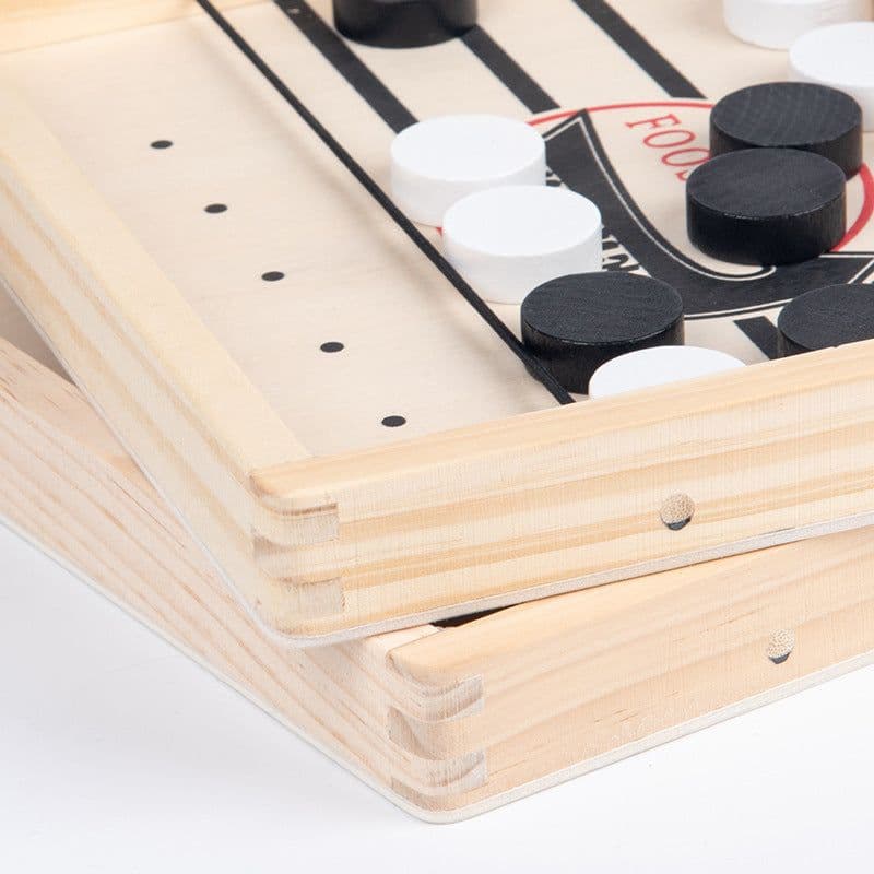 image-Douyin Explosive Wooden Bounce Chess Double Ejection Chess Parent-child Interaction Bump Chess Ice Hockey Battle Desktop Game