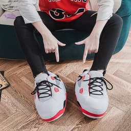 image-Douyin coconut cotton slippers back to the future luminous cotton shoes aj1 black and red spoof warm home cotton slippers wholesale