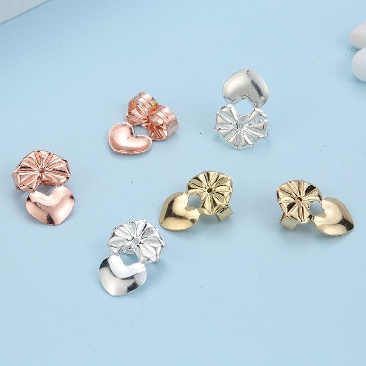 image-Pure Copper Heart-Shaped Earring Clip - New Earring Lifter