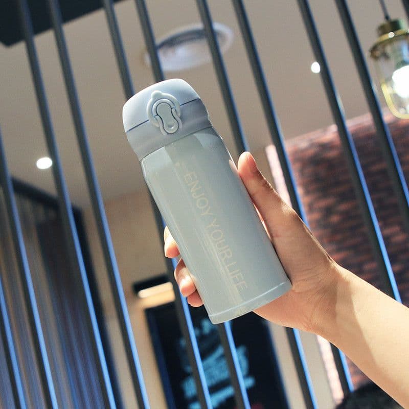 image-Portable Water Cup With Vacuum Bounce Cover 350ml Cup Male