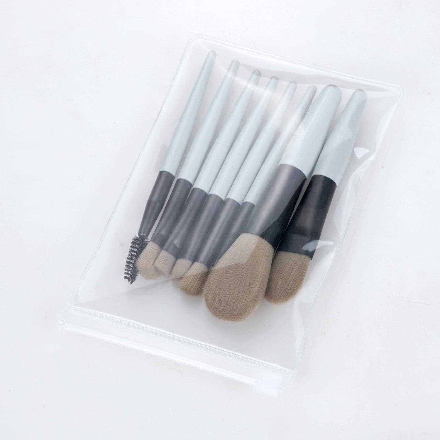 image-Nongying 8 mini Morandi color makeup brush sets, soft bristles, plastic handle, portable beauty tools in stock