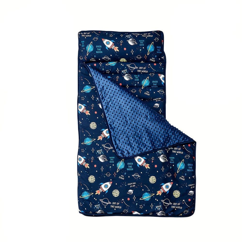 image-Rocket Pattern Nap Mat for Kids Travel & Daycare