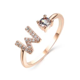 image-New Design Adjustable 26 Initial Letter Ring Fashion Jewelry For Women Simple Elegant Jewelry