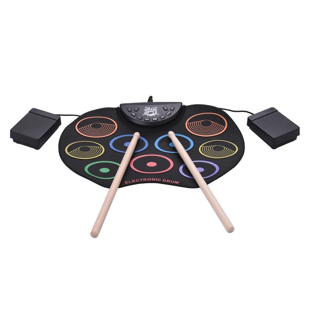 image-Compact Size Electronic Colorful Hand Roll Drum