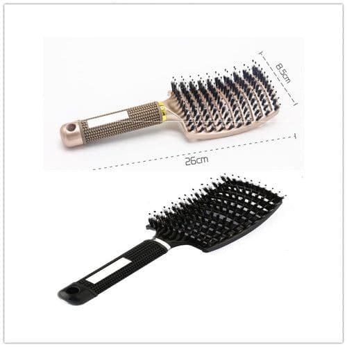 image-Bristle Hair Brush - Detangler Massage Comb