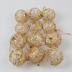image-Gold dusted scaly Christmas ball