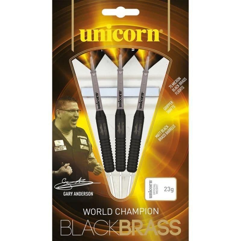 image-Darts steel tip Unicorn Black Brass - Gary Anderson 23g: 27661 | 25g: 27662 | 27g: 27663