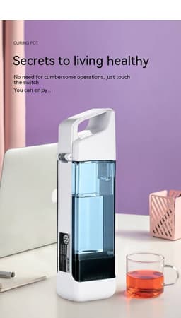 image-Plain Cup Electrolysis Of Water Portable Hydrogen And Oxygen Separation Hydrogen Water Cup