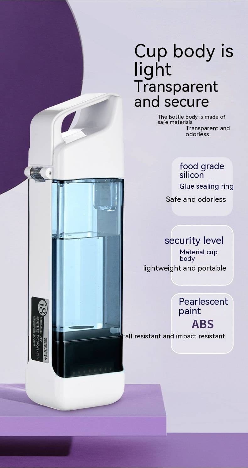 image-Plain Cup Electrolysis Of Water Portable Hydrogen And Oxygen Separation Hydrogen Water Cup