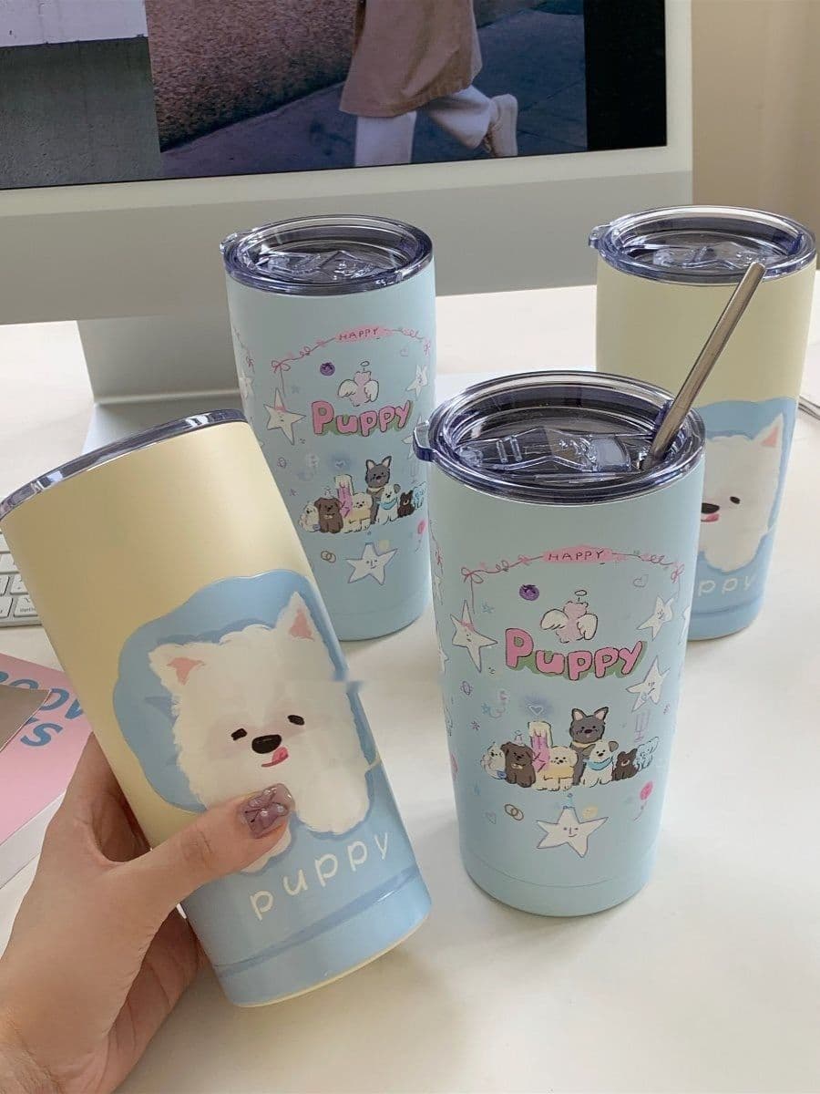 image-Water Heat Preservation Stainless Steel Cup With Straw Portable Insulation Cup