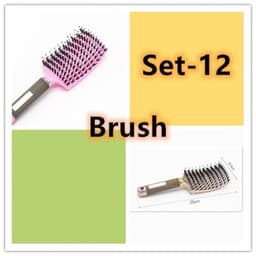 image-Bristle Hair Brush - Detangler Massage Comb
