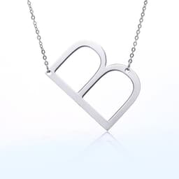image-Fabulous Rose Gold Plated Stainless Steel Initial Letter Pendant Necklace
