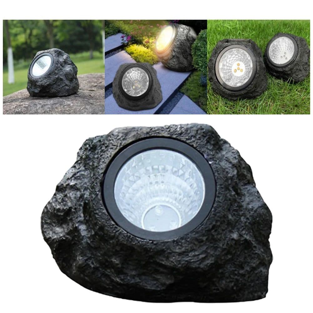 image-Outdoor Solar Spotlights Simulation Stone Lawn Lamps LED Solar Lights IP65 Waterproof Landscape Decoration Lighting Lawn Lamps