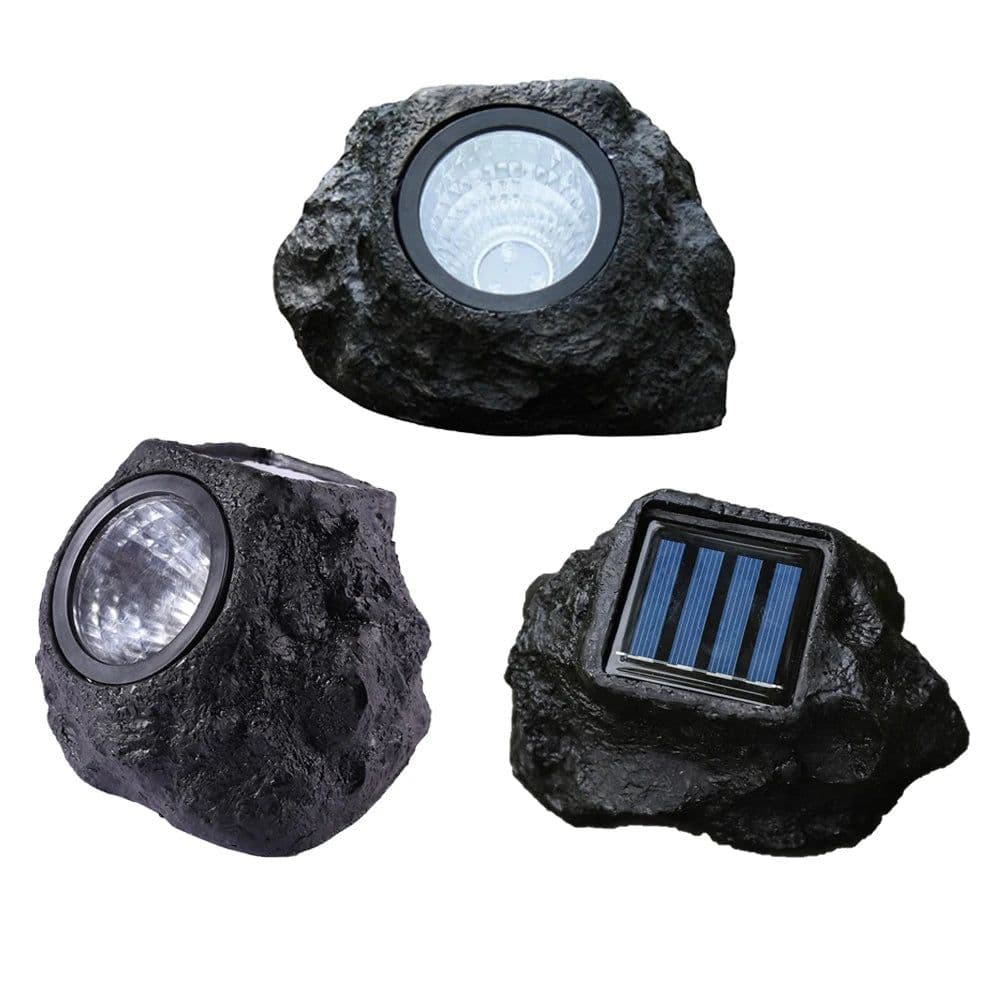 image-Outdoor Solar Spotlights Simulation Stone Lawn Lamps LED Solar Lights IP65 Waterproof Landscape Decoration Lighting Lawn Lamps