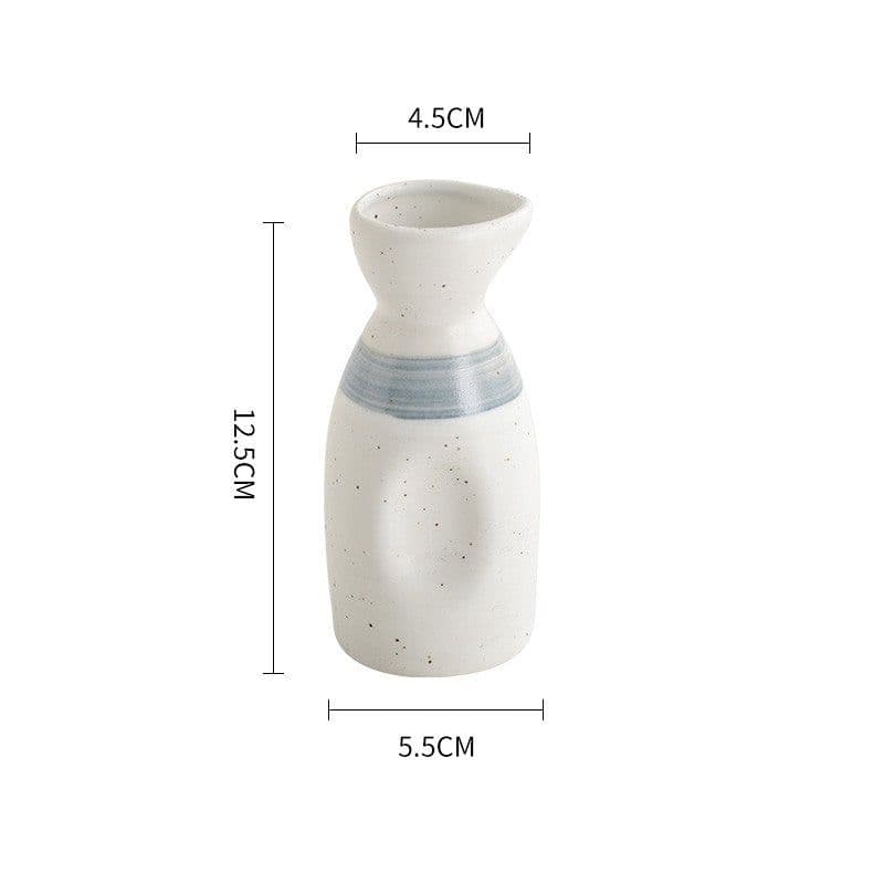 image-Japanese Style Ceramic Wine Pot - Handmade Baijiu Carafe