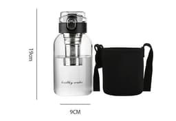 image-Bounce Cover Glass Water Cup With Cup Cover Portable Large Capacity