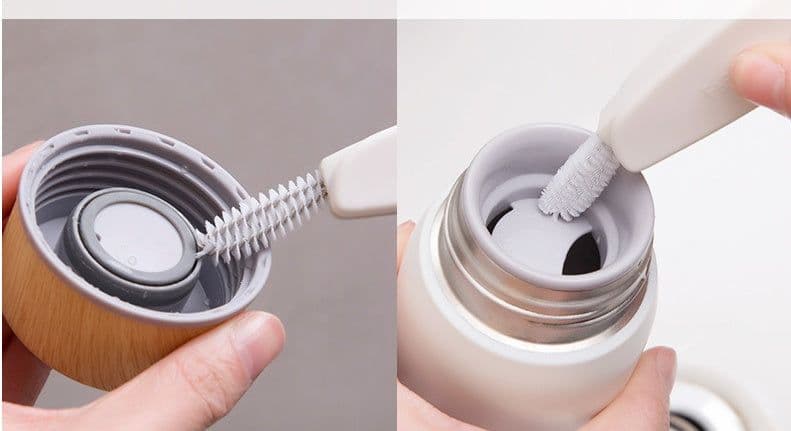 image-Kitchen Three-in-one Cleaning Brush Water Cup Lid Cup