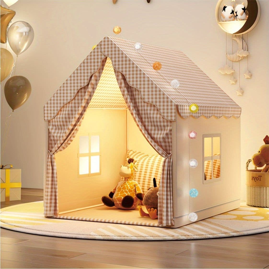 image-Kids Castle Play Tent Indoor Pretend Playhouse