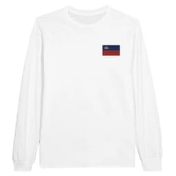image-T-shirt à manches longues Drapeau du Liechtenstein en broderie