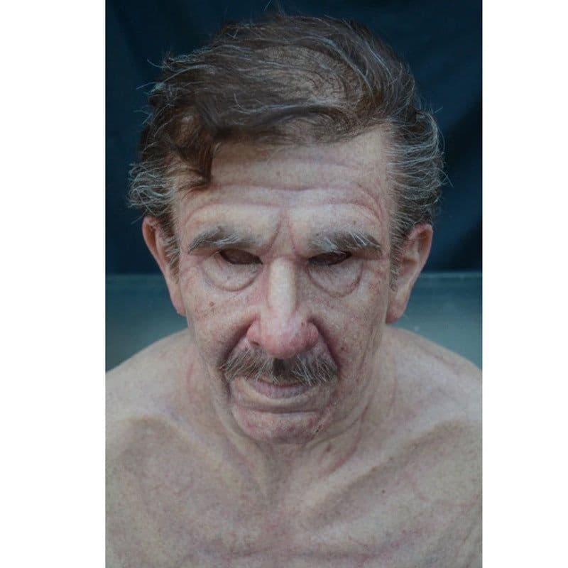 image-Old man mask white hair white beard headgear halloween
