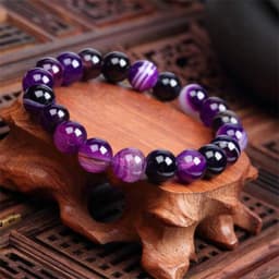 image-Bracelet En Pierre Naturelle Violet Pour Femme