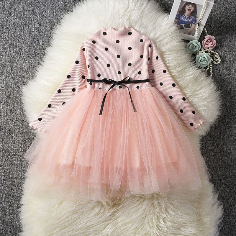 image-Baby Girls Spring Winter Long Sleeve Tutu Lace Dresses Infantil Newborn 1st Birthday Party Clothes Christening Gown Casual Wear