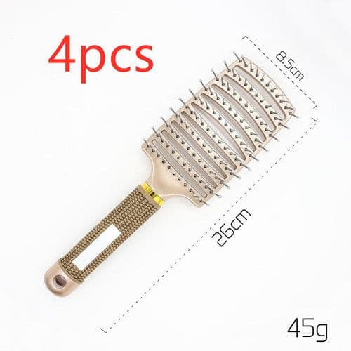 image-Bristle Hair Brush - Detangler Massage Comb