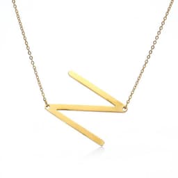 image-Fabulous Rose Gold Plated Stainless Steel Initial Letter Pendant Necklace