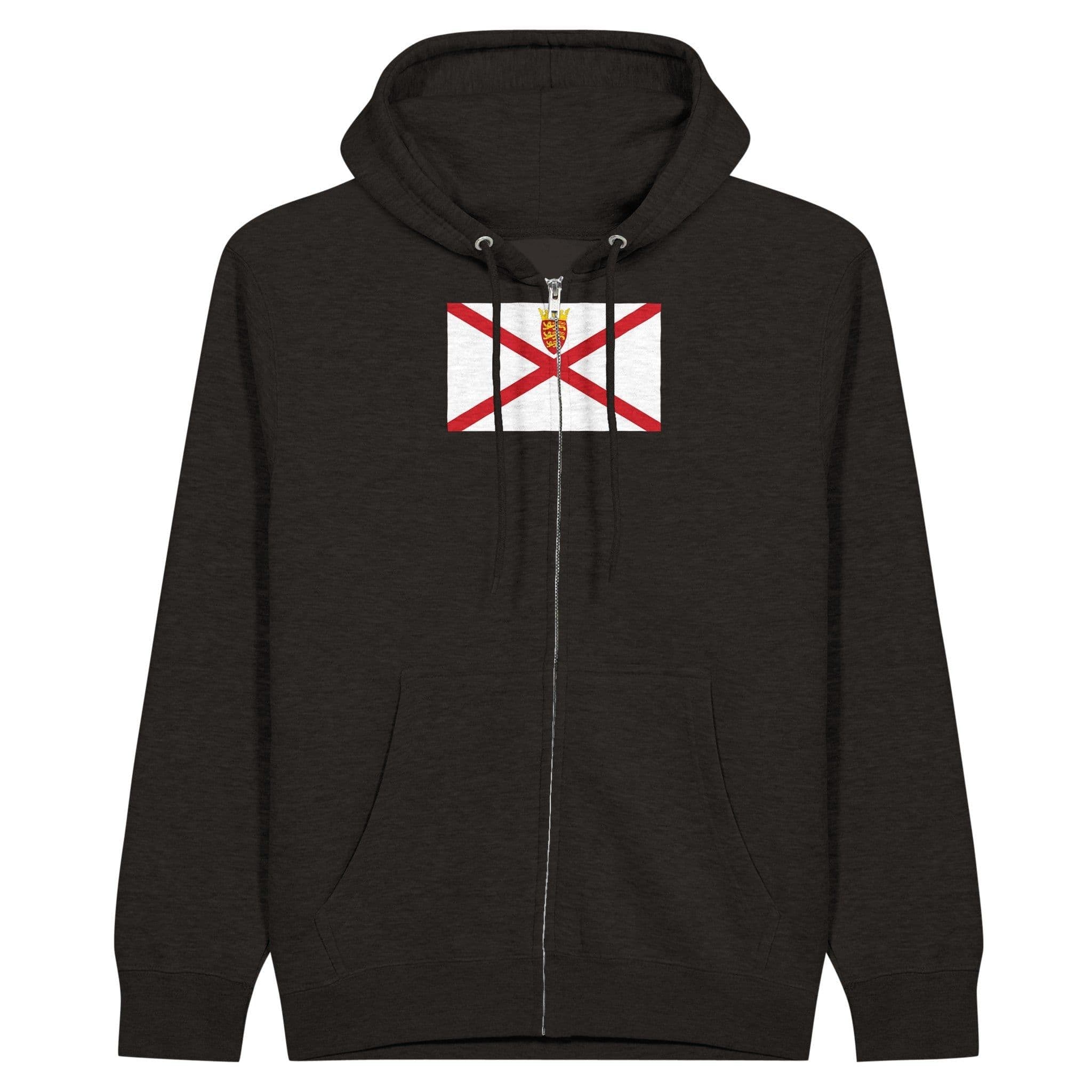 image-Drapeau de Jersey - Sweats à capuche unisexe premium à fermeture