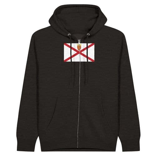 image-Drapeau de Jersey - Sweats à capuche unisexe premium à fermeture
