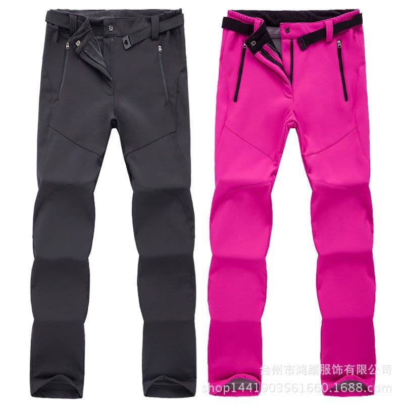 image-Women's Fleece Pants Black XXXL Windproof
