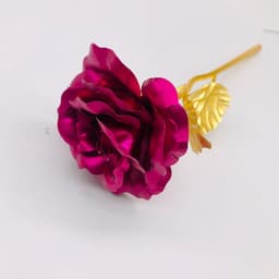 image-24K Luminous Color Gold Rose Flower Set