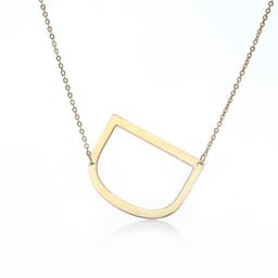 image-Fabulous Rose Gold Plated Stainless Steel Initial Letter Pendant Necklace