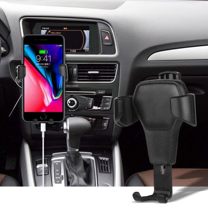 image-Car Phone Holder For Phone In Car Air Vent Mount Stand No Magnetic Mobile Phone Holder Universal Gravity Smartphone Cell Support