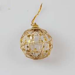 image-Gold dusted scaly Christmas ball