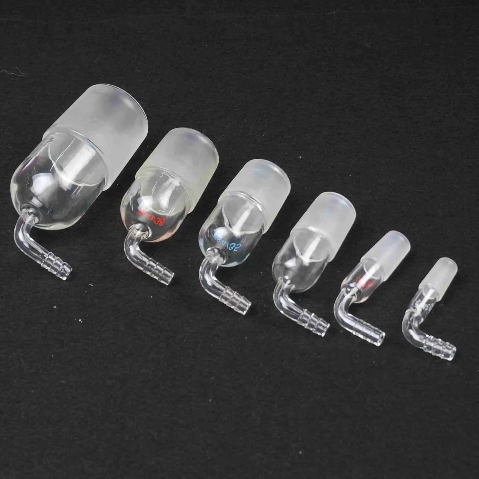 image-14/23 19/26 24/29 29/32 34/35 40/38 50/46 Joint 90 Degree Bend Hose Inlet Connection Adapter Laboratory Glassware
