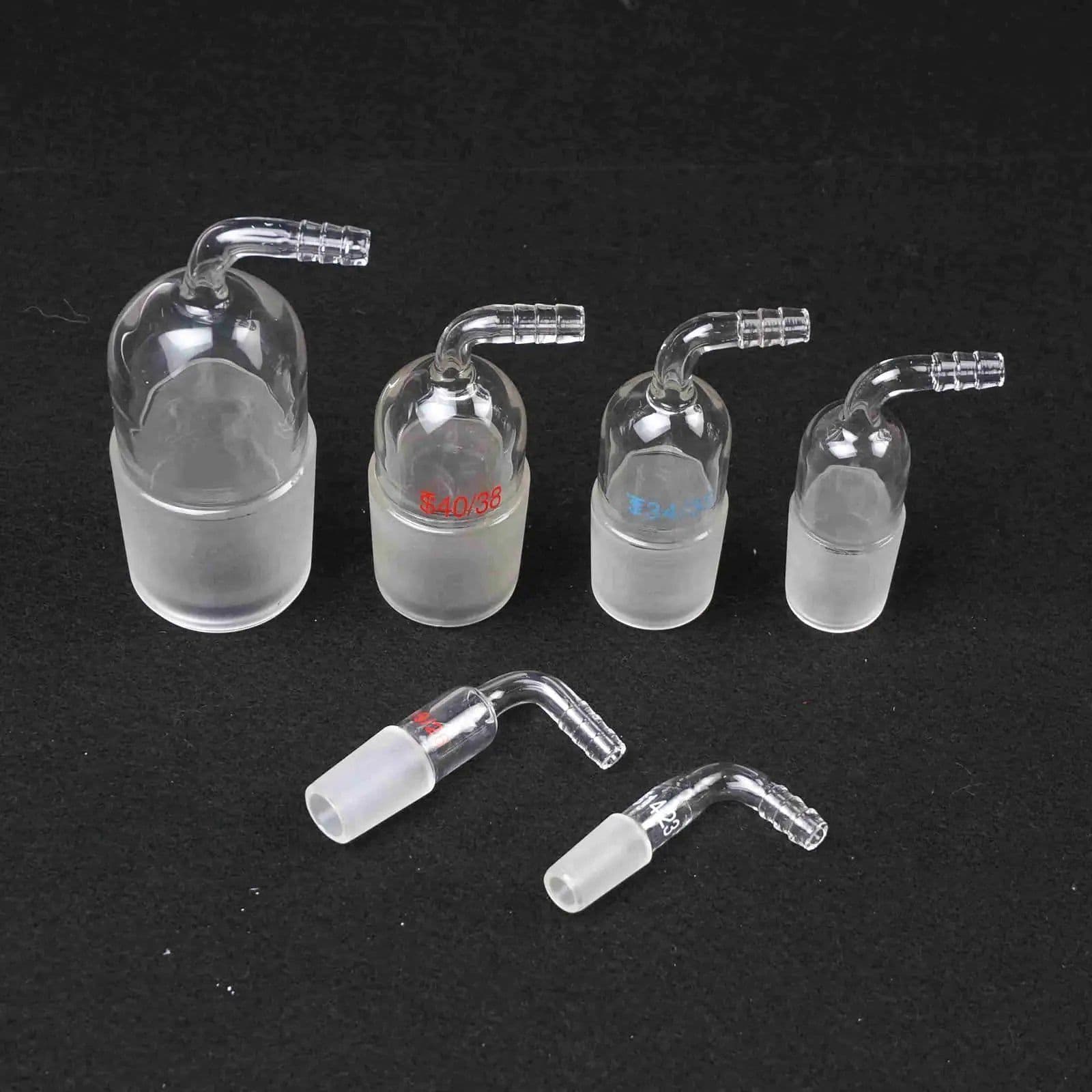 image-14/23 19/26 24/29 29/32 34/35 40/38 50/46 Joint 90 Degree Bend Hose Inlet Connection Adapter Laboratory Glassware