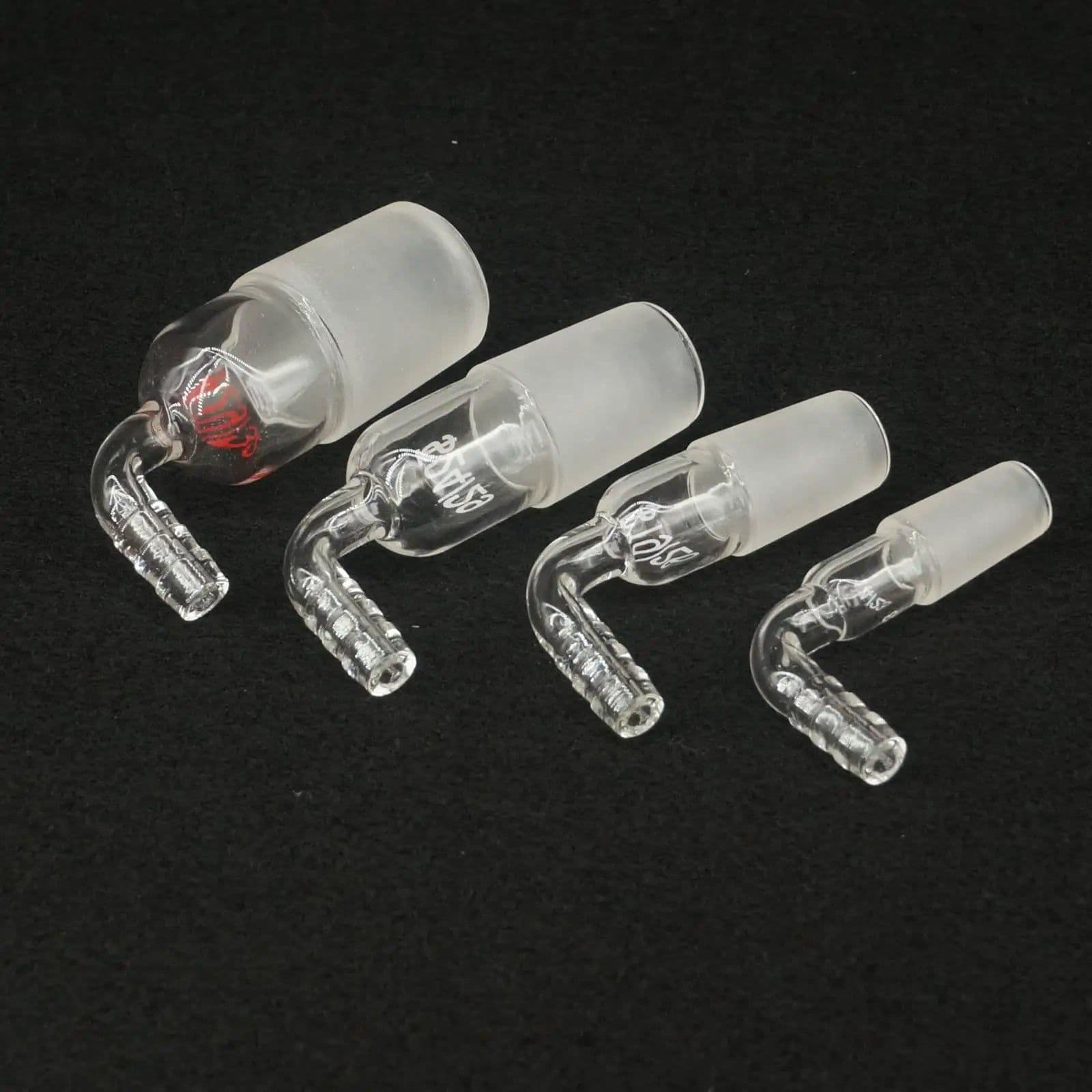 image-14/23 19/26 24/29 29/32 34/35 40/38 50/46 Joint 90 Degree Bend Hose Inlet Connection Adapter Laboratory Glassware