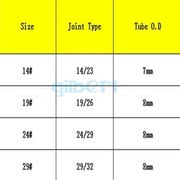 image-14/23 19/26 24/29 29/32 34/35 40/38 50/46 Joint 90 Degree Bend Hose Inlet Connection Adapter Laboratory Glassware