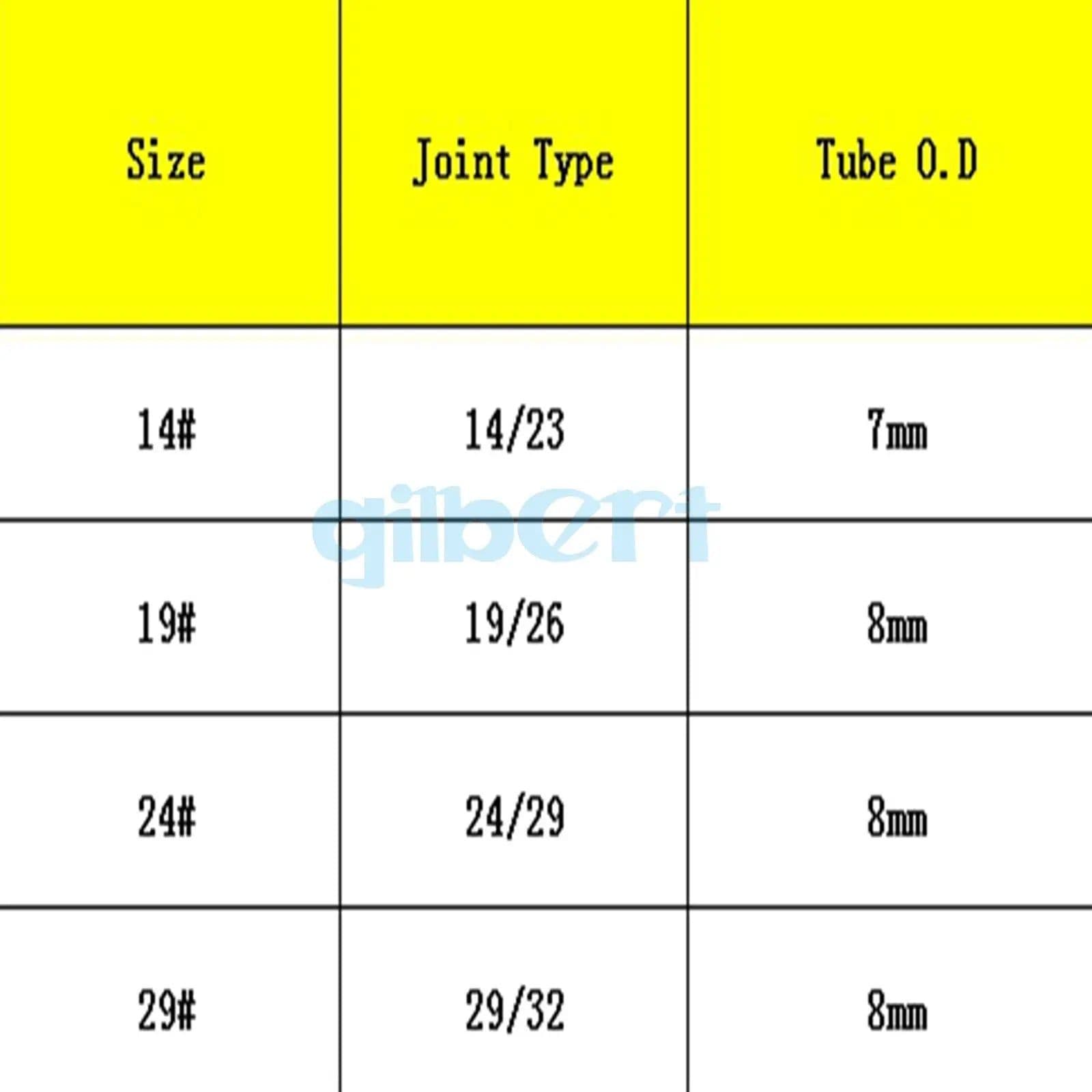 image-14/23 19/26 24/29 29/32 34/35 40/38 50/46 Joint 90 Degree Bend Hose Inlet Connection Adapter Laboratory Glassware