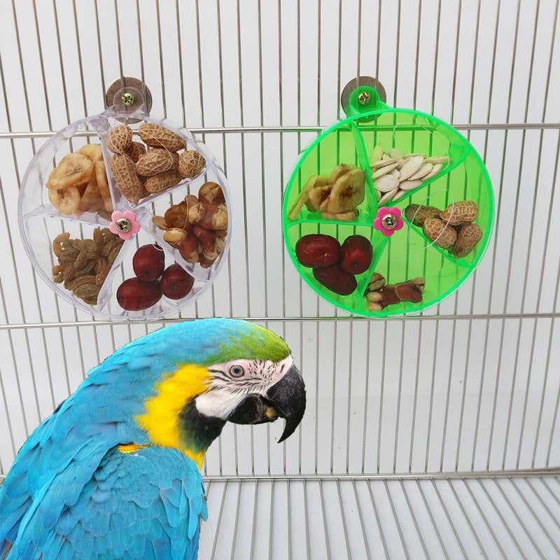 image-Parrot Supplies Toy Bird Acrylic Foraging Wind Wheel