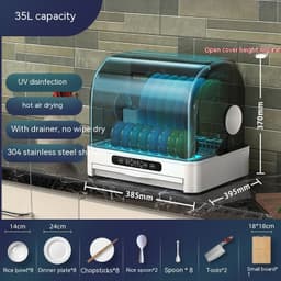 image-Mini Desktop Kitchen Disinfection Dryer - 360° Constant Temp