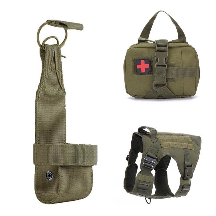 image-Tactical Dog Clothes Quick Disassembly Dog Vest Outdoor Pet Training Clothes