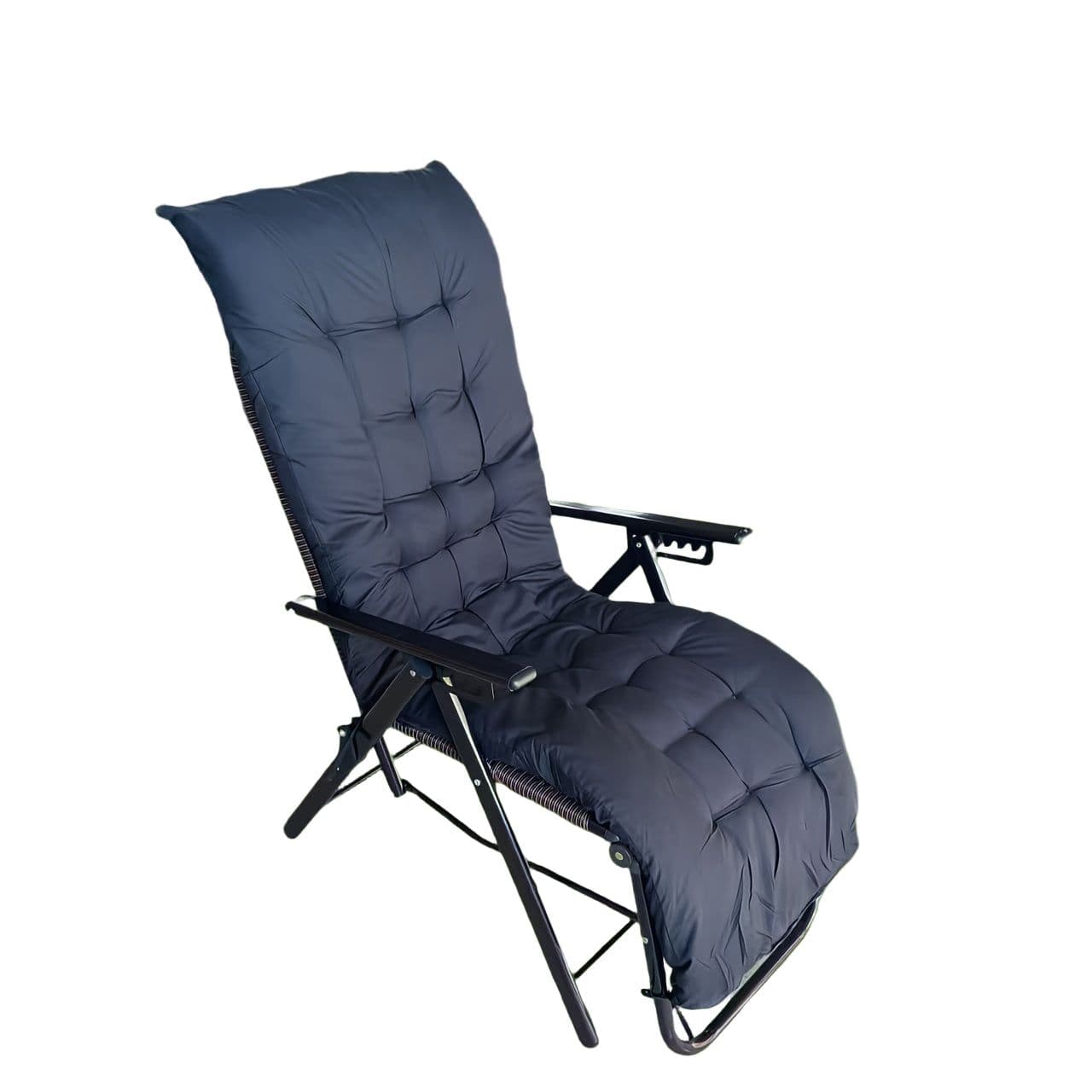 image-Lounge Chair with Cushion Foldable Outdoor