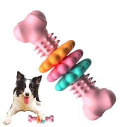 image-Dog Chew Toy Dog Bone Type Dogs Teeth Cleaning Toys Indestructible TPR Bone Chewing Bite Resistant Teething Toys Pet Products