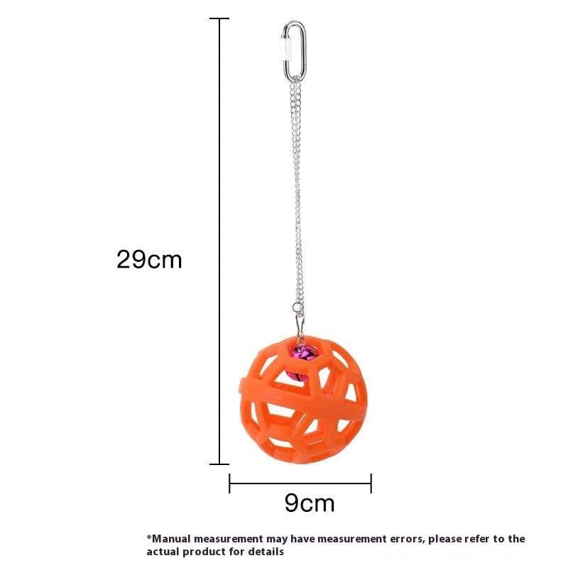 image-Plastic Gnawing Molar Chewing Relieving Stuffy Parrot Hanging Bell Ball
