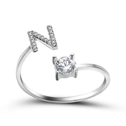 image-New Design Adjustable 26 Initial Letter Ring Fashion Jewelry For Women Simple Elegant Jewelry