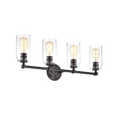 image-CHLOE Lighting JOYCE Contemporary 4 Light Rubbed Bronze Bath Vanity Fixture 28" Width
